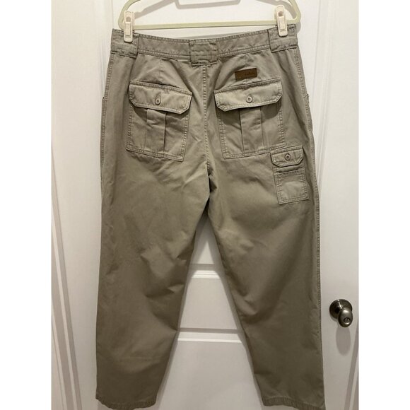 Cabelas Hiker Pant Size 36x32 (31.5 Msmt) Tan 7 Pocket Zip Button Closure - Picture 4 of 13